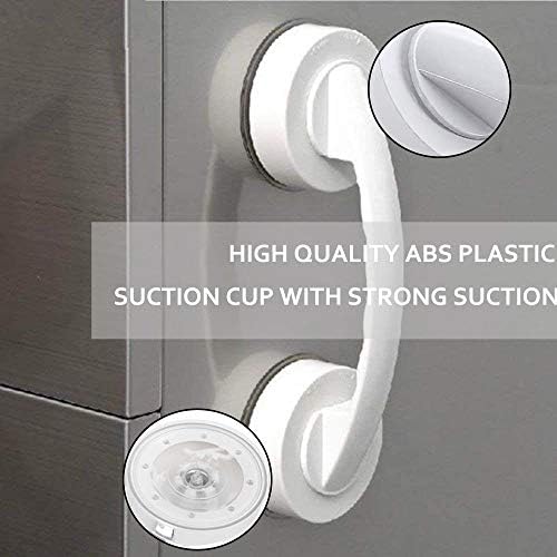 Suction Grab Bar, Portable Suction Handle Bar Suction Grip Bar for Window Door Drawer Cabinet Mini Fridge Grab Puller (White)