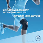 LP SUPPORT 708CA Extreme Knee Support Compression Sleeve - Breathable CoolPrene Athletic Brace Knee (Black - Size S)