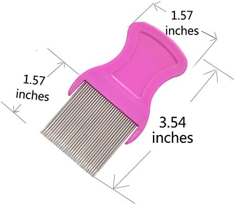 zYoung 4 Pcs Head Hair Comb Including 2 Pieces Hair Comb Double Sided 2 Pieces Removal Dandruff Comb with Metal Teeth