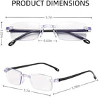 2 Pcs Auto Focus Glasses Self Adjusting, Intelligent Dual Focusing Eyeglasses Smart Zoom Reading Anti-Blue Presbyopia Glass Look Far And Near For Men Women With Case And Glasses Cloth (Yellow+White)