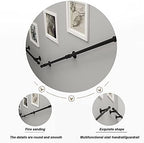 Stairs Banister Handrail - Complete Kit, Staircase Banister Hand Rails for Indoor and Outdoor Steps, Black Metal Wrought Iron External Outside Wall Mount, 30cm - 600cm Size (Size : 2ft/600m)
