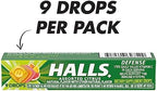 HALLS Defense Assorted Citrus Vitamin C Drops, 20 Sticks of 9 Drops (180 Total Drops)