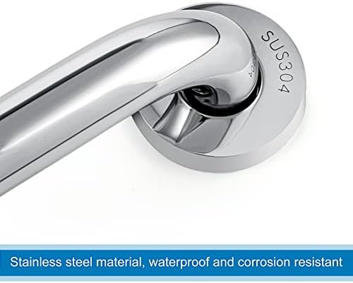 Blulu 2 Set Shower Grab Bar Stainless Steel Bathroom Grab Bar Handle Anti Slip Heavy Duty Bathtub Handle Support Balance Hand Rails for Bathroom Elderly Handicap Senior Pregnant (12 Inch)