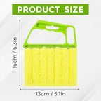 2-Pack Microfiber Blind Cleaner Tools - 7-Finger Washable Duster for Venetian Blinds, AC Vents, Fans & Wood Surfaces - Flexible Head with Non-Slip Handle