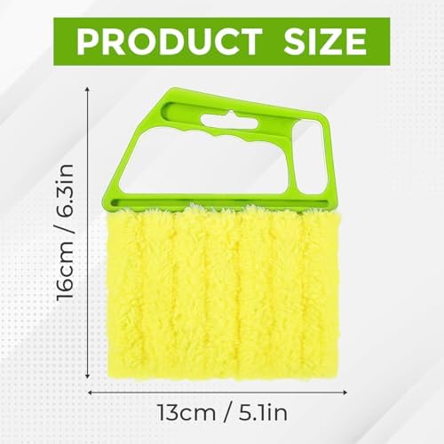 2-Pack Microfiber Blind Cleaner Tools - 7-Finger Washable Duster for Venetian Blinds, AC Vents, Fans & Wood Surfaces - Flexible Head with Non-Slip Handle