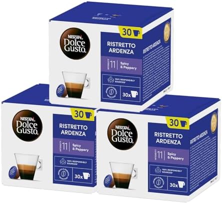 NESCAFÉ DOLCE GUSTO Espresso Ristretto Ardenza Coffee Pods x30 (Pack of 3, Total 90 Pods)