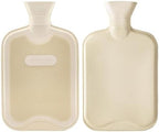 HomeTop Premium Classic Rubber Hot Water Bottle (Cream White)