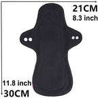 7pcs Pack Reusable Washable Cloth Incontinence Pads Including 6pcs Heavy Flow Bamboo Charcoal Reusable Menstrual Pads Cloth Mama Sanitary Pad + 1pc Mini Wet Bag