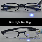 Computer Blue Light Blocking Reading Glasses(Flexible and Lightweight) Plastic Portable Readers