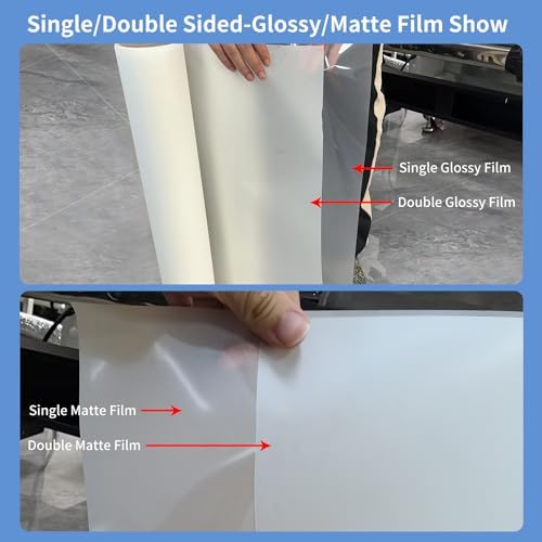 DTF Transfer Film Roll 11.8" x 328ft,Double Sided Glossy Clear PreTreat PET Heat Transfer Paper, Cold and Hot Peel, Direct to Film for T-Shirts Textile