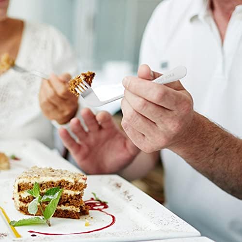 Left Handed Adaptive Utensils Set Angled Spoon and Fork Stainless Steel Curved Silverware for Elderly Self Feeding and Bedridden Assistance