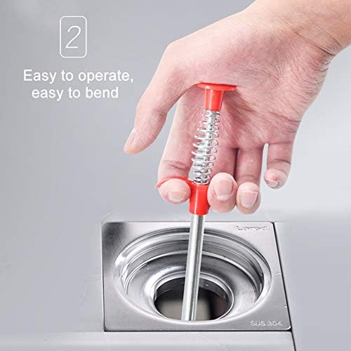 Flexible Grabber Claw Reacher Tool, Extendable Drain Clog Remove Tool With 4 Claws Bendable Hose Pickup Reaching Assist Tool for Litter Pick Home Sink Drains Toilet(SIZE:0.57m)
