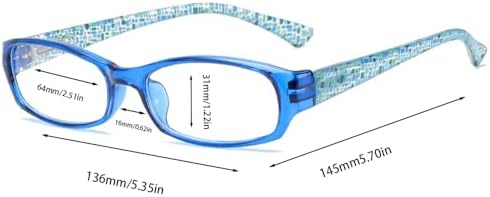 3-Pack Blue Light Blocking Reading Glasses Spring Hinge Frame Readers for Men Women,Computer Eyeglasses