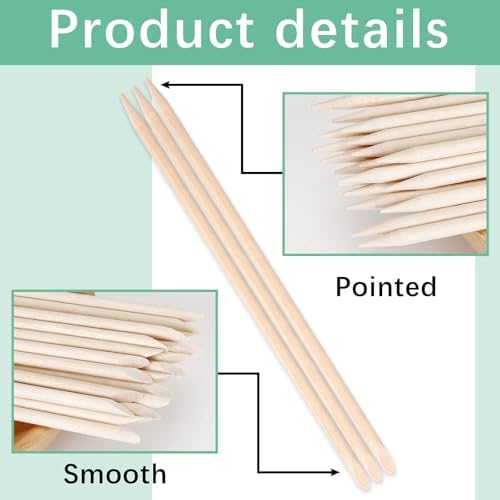 800 Pcs Orange Wood Sticks for Nails, Double Sided Multi-Use Wooden Cuticle Pusher Sticks Disposable Manicure Pedicure Tool Cuticle Stick for Nails, Eyebrow Waxing, Facial Hair Removal