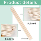 800 Pcs Orange Wood Sticks for Nails, Double Sided Multi-Use Wooden Cuticle Pusher Sticks Disposable Manicure Pedicure Tool Cuticle Stick for Nails, Eyebrow Waxing, Facial Hair Removal