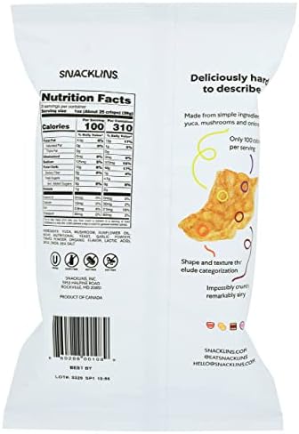 Snacklins Nacho Plant Crisps, 100 Calories Per Serving, Vegan, Kosher, Gluten Free & Non-GMO, 3 Ounce (Pack of 12)