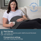 Beurer UHP26DRKGRY Heating Pad for Back/Shoulder/Neck/Knee/Leg, Soft Fabric, Fast Heating, XL Size 12” x 24”, 6 Temperature Settings, 2-Hour Auto-Off, Machine Washable