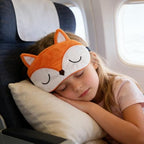 1 Piece Cute Fox Sleep Mask, Light Blocking Eye Mask, Plush Blindfold with Ice Pack for Women, Travel, Naps