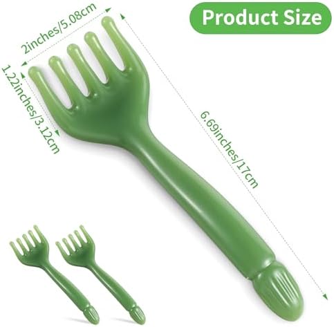 WY LIGHTING LEVEL 2Pcs Head Massager Manual Hair Scalp Massager Gua Sha Five Claw Massage Tool Comb Portable Handheld Resin Relax Tool for Father's Day Mother's Day Gifts (Green)