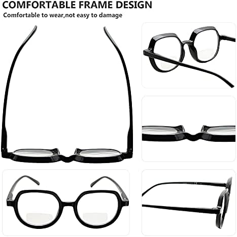 Eyekepper 4-pack Bifocal Reading Glasses for Women Vintage Bi-focal Readers