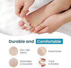 Kimihome Hammer Toe Corrector for Women & Men - Reusable Fabric Broken Toe Wraps - Hammertoe Straightener - Toe Splints for Bent, Curled, Crooked, Claw Toes (4 Large + 4 Small, Beige)