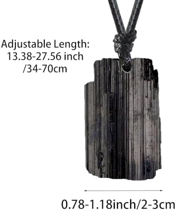 Natural Raw Crystal Necklace for Women Irregular Stone Necklaces Spiritual Gemstone Pendant with Adjustable Rope