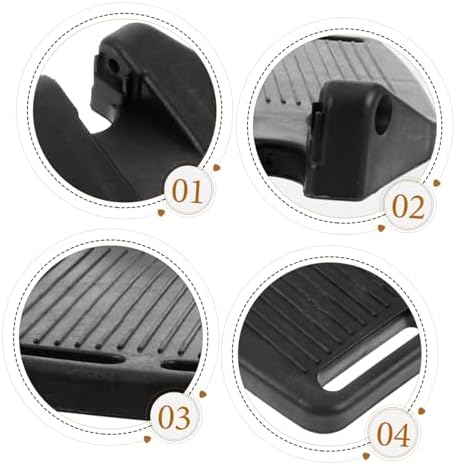 Plastic Wheelchair Footrest Thick Abs Pedal Replacement Stable Support for Leg Rest Lightweight and Portable Wheelchair Supplies for Lower Limb Mobility Users
