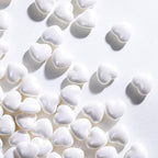 NIPEOR White Heart Sprinkles, Edible Heart 130g/4.6oz, Sugar Pearls & Candy Sprinkles for Cake, Cupcake, Cookie & Dessert Decorating, Holiday Baking & Party Toppers (White)