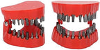 Denture Drill Bit Holder, 28 Holes with 28 Pieces of Drill Bits, Teeth Shape Design, Fully Open, Firmly Holding, ABS Material Organizing Holder for Neat and Easy Access (Red)