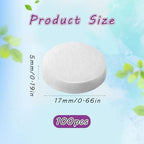 100 PCS Car Air Freshener Refill Felt Pads - 17 mm Unscented Essential Oil Perfume Refill Pads, Air Freshener Replacement Pad, Universal Essential Oil Diffuser Pad for Vent Clips, Home, Car Use