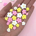Royal Icing Blossoms | Mini Edible Flowers | Edible Roses | White Wedding Flowers | Cake Sprinkles | Bulk Sprinkle Mix | by Simply Sucré (54 Count, Spring Blossoms)