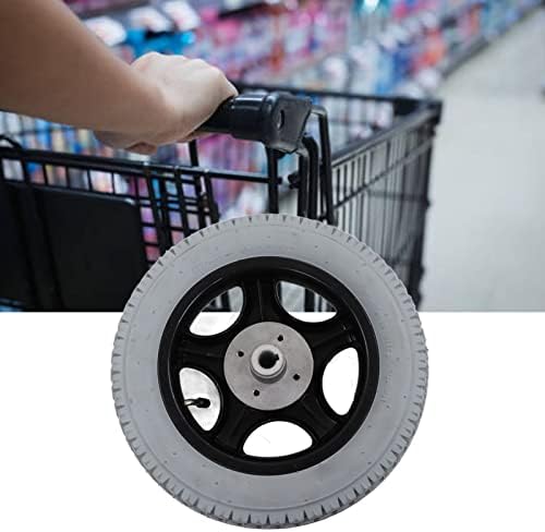 Wheelchair Wheels Assembly, 0mm / 12.6in Inflatable Wheel, 4 Hole Alloy Steel Hub Disabled Vehicle Rear Tyre for Electric Wheelchairs and Trolleys