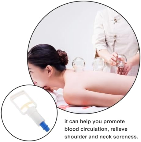 CLISPEED Hand Pump Vacuum with Extension Hose Handheld Vacuum Pump Chinese Acupoint Cupping Therapys Air Suction Back Cupping Set Part Replacement