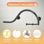 Grab Bar Toilet Paper Holder - ADA Bathroom Safety Handrail/Elderly Handicap / 304 Stainless Steel/Right/Oil Rubbed Bronze / 30" x 11"