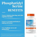 Doctor's Best Phosphatidylserine Supplement 100 mg - Phosphatidyl Serine Capsules for Men & Women, Memory & Cognitive Support for Adults, Supports Brain Health, Gluten Free, Vegan - 120 Veg Caps