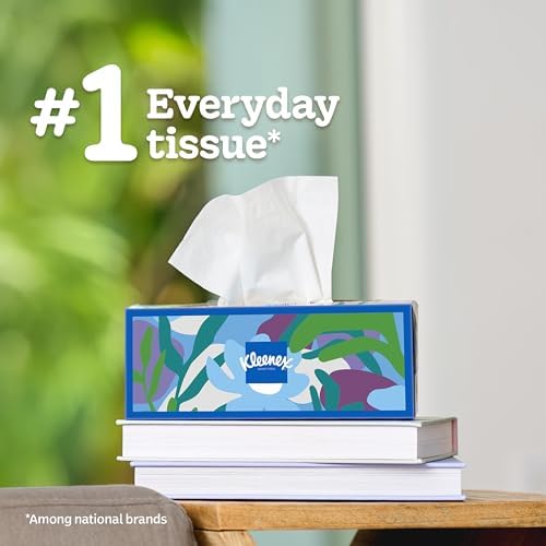Kleenex Trusted Care Facial Tissues, 8 Flat Boxes, 200 Tissues per Box, 2-Ply, Packaging May Vary