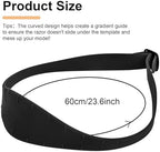 Neckline Shaving Template and Hair Trimming Guide (Black), Silicone Curved Haircut Band for DIY Haircutting Creating Clean Straight Neck Hairline, Fade and Taper Guide for Hair Clippers
