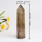 1PCS Smoky Quartz Natural Crystal Towers2.75-3.54" Healing Crystal Wand 6 Faceted Chakra Reiki Meditation Therapy
