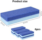 6 Pieces Pumice Stone Foot File Scrubber Pedicure Callus Remover Tool Set Foot Care Kit(Blue)