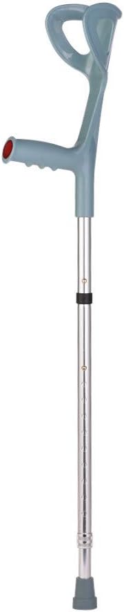 VISIONULightweight Foldable Forearm Crutch, Aluminum Walking Stick, Height Adjustable, Ergonomic Handle with Comfortable Grip 2ZG-0IGM (Silver)