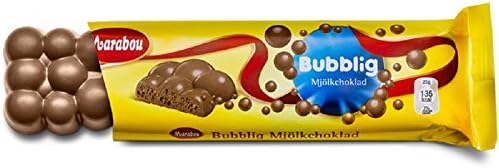 3 Bars x 60g of Marabou Bubblig - Original - Swedish - Aerated Milk Chocolate