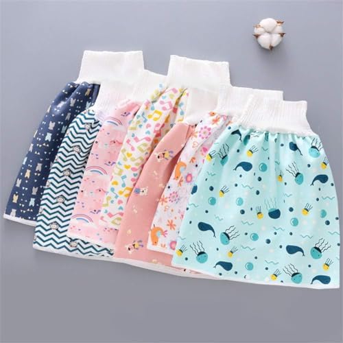 anso 2 Pack Baby Diaper Skirt Washable Toddler Potty Training Skirt Cotton Toilet Training Nappy Skirt