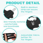 2pcs Finger Brace Finger Splint Adjustable Trigger Fingers Support Brace Fingers Straightening Joint Stabilizer for Thumb Index Middle Ring Pinky Hand Mallet Black