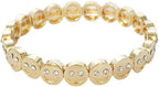 TorontoFinds Happy/Smile Rhinestone Bracelets For Men & Women | 58MM Bangle | Luxury Custom Adjustable Bracelet