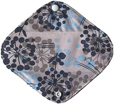 MUMBABY 3pcs Set 1pc Mini Wet Bag +1pcs 8inch Pantyliner +1pcs 10 Inch Regular Charcoal Bamboo Mama Cloth/Menstrual Pads/Reusable Sanitary Pads (Blooming)