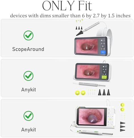 Storage Case for ScopeAround for Anykit for AnyScope Otoscope Ear Camera with 4.5" IPS Screen 1920x1080 FHD Smart Visual Ear Wax Removal Tool Camera Kit (Black)