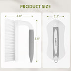 Amazer Scrub Brush for Cleaning Comfort Grip Shower Scrubber Flexible Stiff Bristles with Handle Heavy Duty Cleaner Brush for Tub Sink Carpet Floor - Pack of 2 (Grey+Grey)