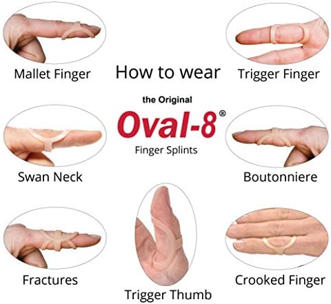 3-Point Products - P1008-5-04 Oval-8 Finger Splint Size 4 (Pack of 5)