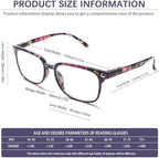 5 Pack Reading Glasses Blue Light Blocking for Women,Computer Readers with Spring Hinge