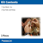 First Aid Only 5-Piece Eye Wash Kit with Oval Eye Pads, First Aid Adhesive Strips & Emergency Eye Rinse